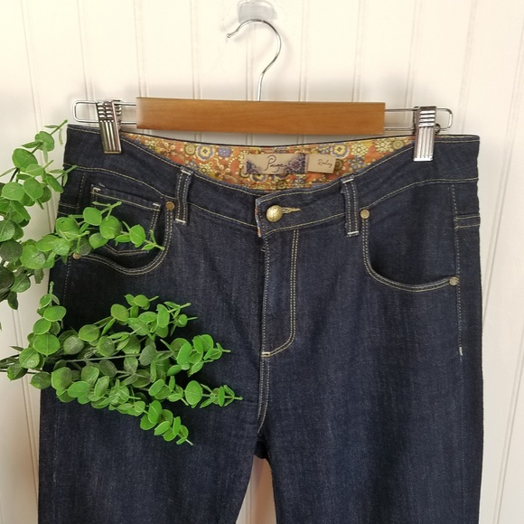 ANTHROPOLOGIE Paige Roxley Dark Wash Wide Leg Pant - Picture 6 of 6